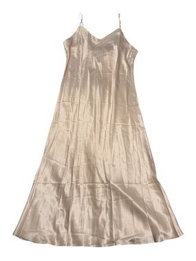 Vintage 80s Winter Silks Night Gown Blush Slip Sz L